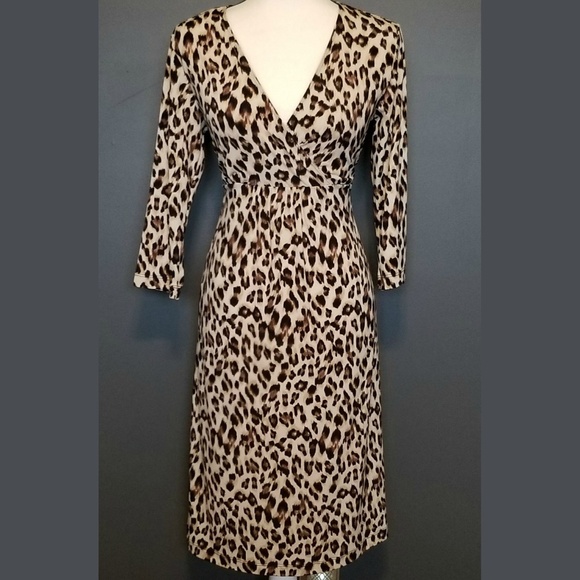 Chico's Dresses & Skirts - CHICO'S Animal print v neck work dress